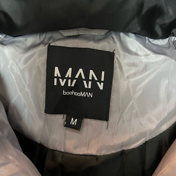 BooHooMan Men’s Gray Puffer Coat - Picture 5 of 8